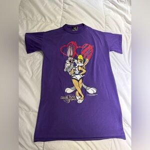 Vintage Looney Tunes Space Jam Purple T-Shirt Bugs Bunny and Lola, size M?